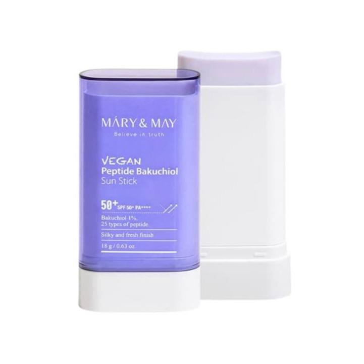 Mary & May - Vegan Peptide Bakuchiol Sun Stick SPF50 (18g) Facial Skincare Sunscreen