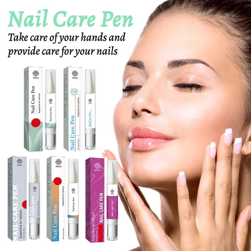 Nail Care Oil Pen, 5 Counts set Nail Strengthening Oil, Moisturizing Nail Care Product for Women & Girls, Manicure Nail Art Product