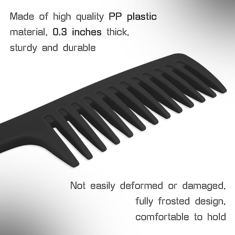 Wide  Comb for Curly, Detangling, and Wet Hair - Large Black Comb for Women