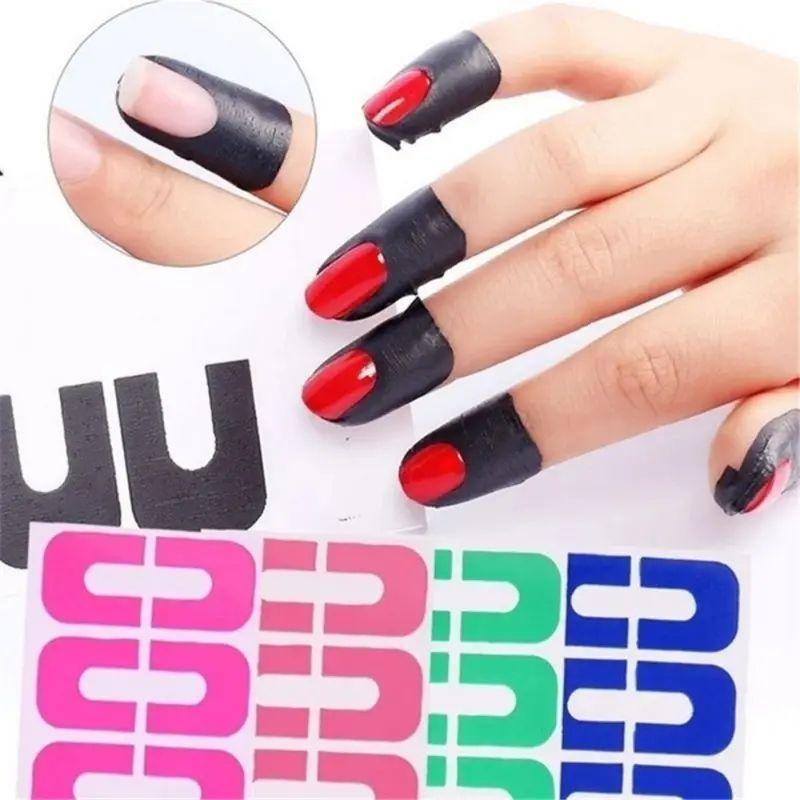 U-shaped Nail Polish Protector, 10pcs set Anti-overflow Nail Polish Barrier, Hot Stamping for Nail Polish, Nail Art Tool