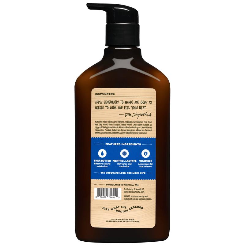 Dr. Squatch - Fresh Falls Lotion - Body Care for Men