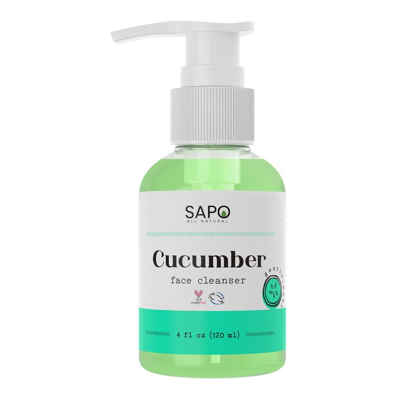 Sapo All Natural Cucumber Face Wash - A Hydrating, Moisturizing & Vegan Facial Cleansing Product That Brings Comfort & Skin Repair for Radiant Skin