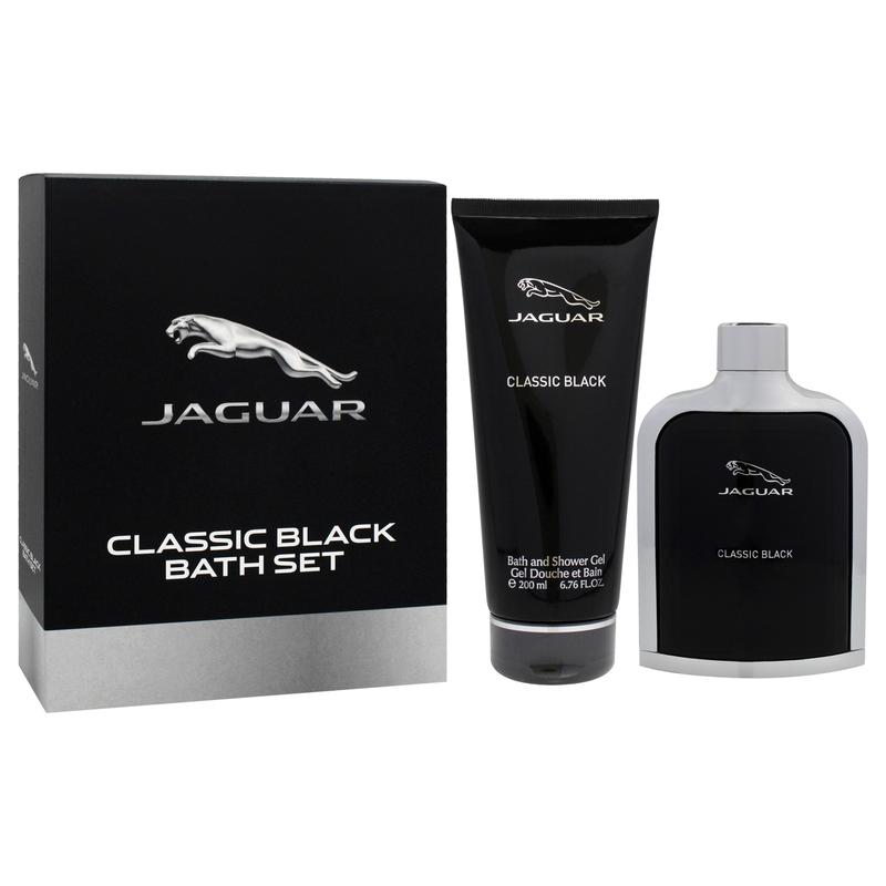 Jaguar Classic Black by Jaguar for Men - 2 Pc Gift Set 3.4oz EDT Spray, 6.76oz Bath and Shower Gel