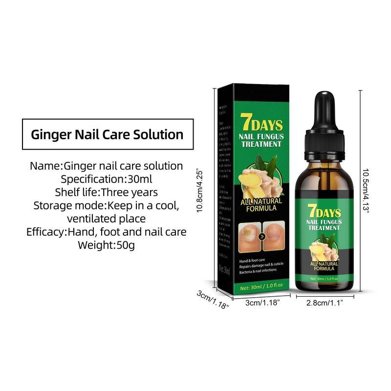 Ginger Nail Repair Serum for Dry & Brittle Nails | Daily Antibacterial Strengthening Treatment Ginger Nail Ginger Nail