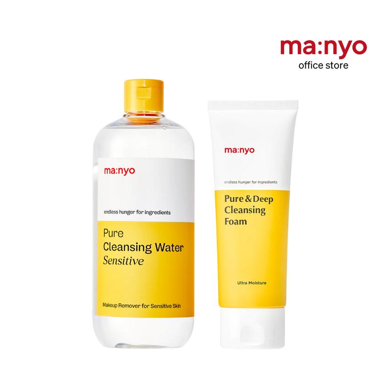 ma:nyo Micellar Water Cleansing Duo for Sensitive Skin - gentle & simple korean skincare Cleansing water Cleansing foam