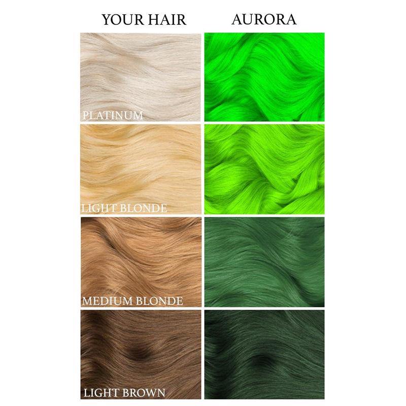 Lunar Tides Bright Green Hair Color Semi-permanent Dye - Aurora