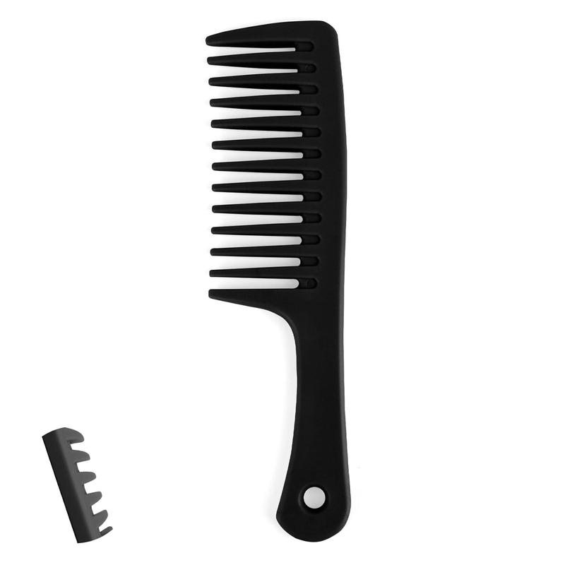 Wide  Comb for Curly, Detangling, and Wet Hair - Large Black Comb for Women