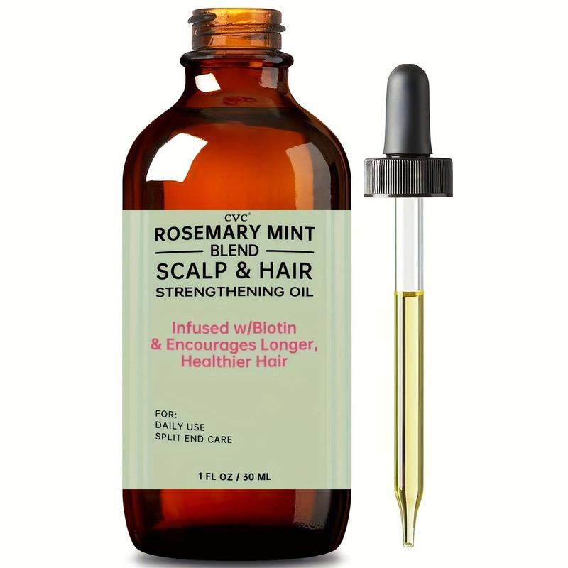 CVC Rosemary Mint Scalp & Hair Strengthening Oil | Boosts Hair Growth & Nourishes Scalp | Daily Split-End Care with Biotin