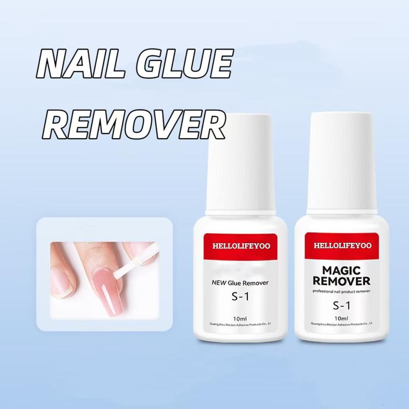 Nail Glue Remover for Press on Nails, Quick Stick on False Nails Remover, DIY Nail Art Remover, Manicure Tool for Women & Girls, Home and Salon Nail Supplies