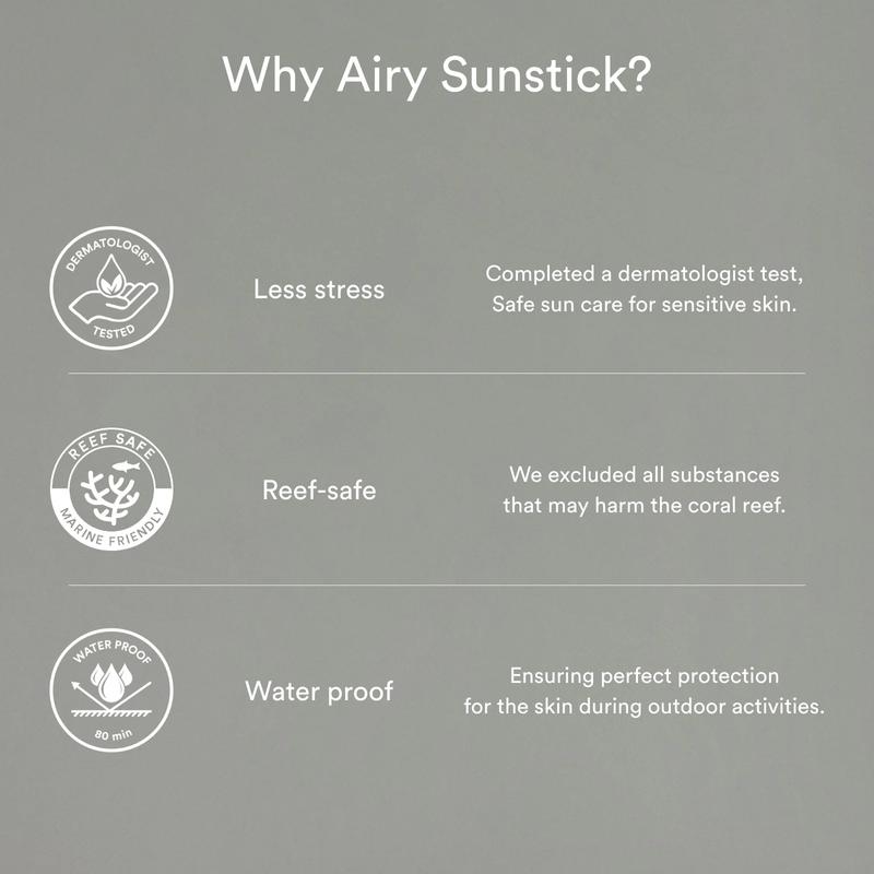 [Abib] Airy Sunstick Smoothing Bar, Non-Sticky Matte Finish Sun Protection for Face and Body, Long-lasting Korean Sun Stick