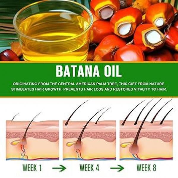 Batana 0il -100% Pure & Naturalfrom Honduras for Hair Growth,Eliminates Split Ends, EnhancesRadiance & Nourishment for All HairTypes Haircare Comfort