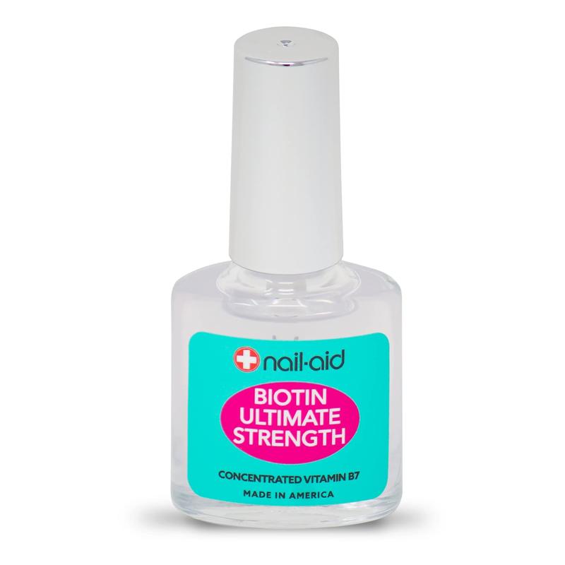 Nail-Aid Biotin Ultimate Strength - Nail Treatment & Strengthener - Clear, 0.55 Fl Oz (08873) Nail Care Nail Polish